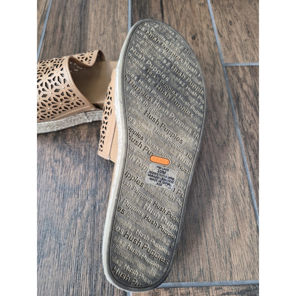 Hush Puppies Lady Womens Tan Metallic Espadrilles Platform Comfy Shoes Sz 10M - Picture 4 of 4